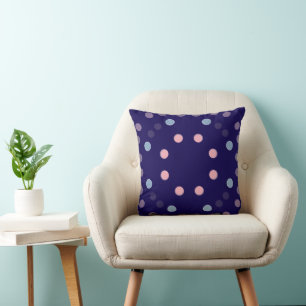 Lila Polka Dot Pillow Kissen
