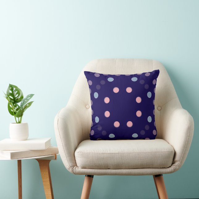 Lila Polka Dot Pillow Kissen (Stuhl )