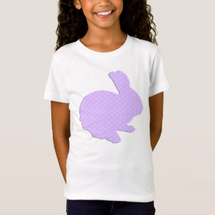 Lila Polka Dot Silhouette Osterfest Sonniges Shirt