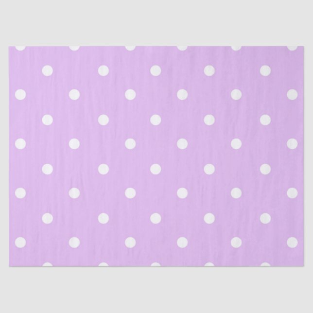 Lila Polka Dot Tissue Paper Seidenpapier (Vorderseite)