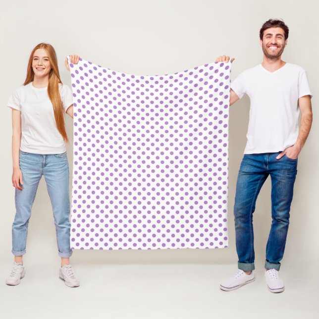 Lila Polka Dots Circles Fleecedecke (Beispiel)
