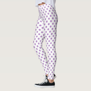 Lila Polka Dots Circles Leggings
