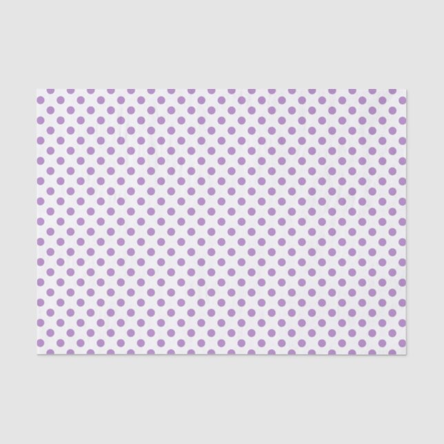 Lila Polka Dots Circles Seidenpapier (Vorderseite)