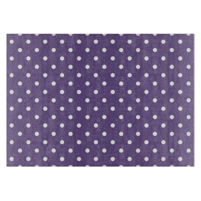Lila Polka Dots Cutting Board Schneidebrett (Vorderseite)