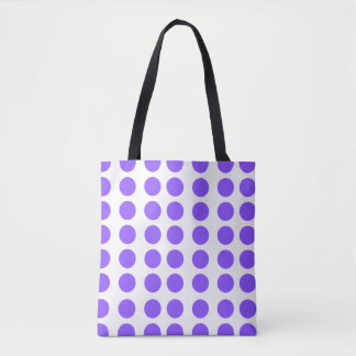Lila Polka Dots Design Tote Bag