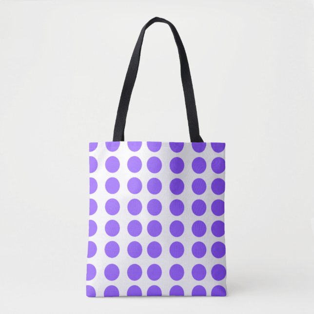 Lila Polka Dots Design Tote Bag (Vorderseite)