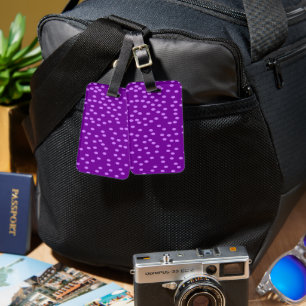 Lila Polka Dots Gepäckanhänger
