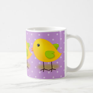Lila Polka-Dots Kaffeetasse