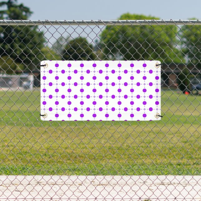 Lila Polka Dots, Polka Dot Pattern, Dots, Dotter Banner (Insitu)