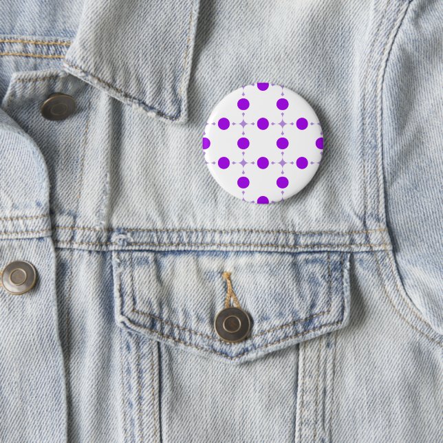 Lila Polka Dots, Polka Dot Pattern, Dots, Dotter Button (Beispiel)