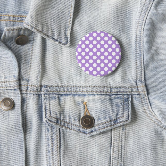 Lila Polka Dots, Polka Dot Pattern, Dots, Dotter Button (Beispiel)