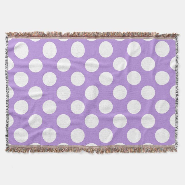Lila Polka Dots, Polka Dot Pattern, Dots, Dotter Decke (Vorderseite)