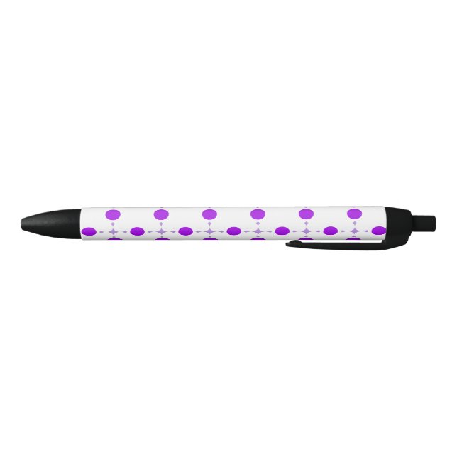 Lila Polka Dots, Polka Dot Pattern, Dots, Dotter Kugelschreiber (Unterseite)