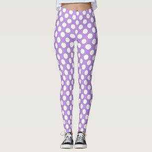 Lila Polka Dots, Polka Dot Pattern, Dots, Dotter Leggings