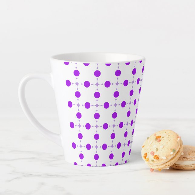 Lila Polka Dots, Polka Dot Pattern, Dots, Dotter Milchtasse (Beispiel)