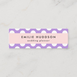 Lila Polka Dots, Polka Dot Pattern, Dots, Dotter Mini Visitenkarte