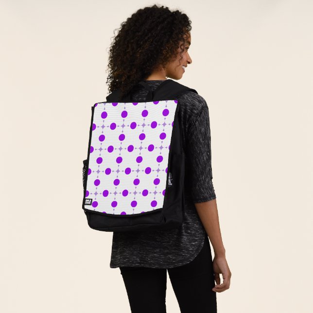 Lila Polka Dots, Polka Dot Pattern, Dots, Dotter Rucksack (Ausgewaschen)