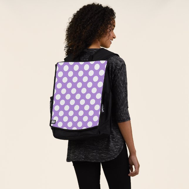 Lila Polka Dots, Polka Dot Pattern, Dots, Dotter Rucksack (Ausgewaschen)
