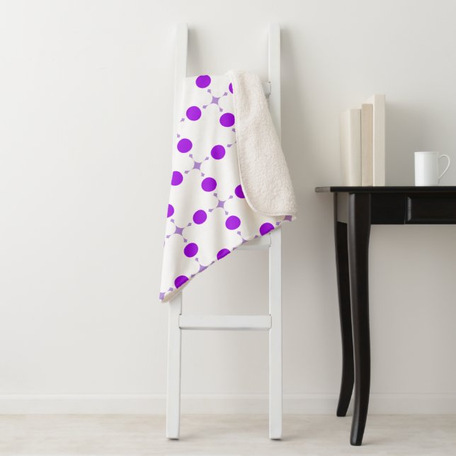 Lila Polka Dots, Polka Dot Pattern, Dots, Dotter Sherpadecke (Beispiel)