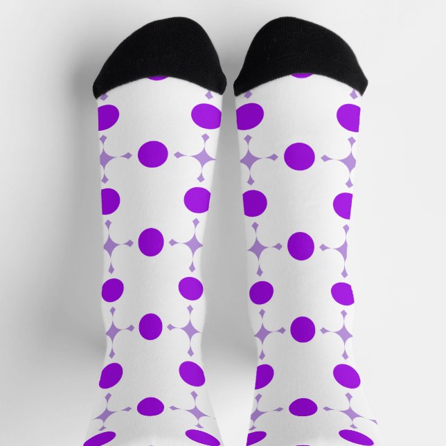 Lila Polka Dots, Polka Dot Pattern, Dots, Dotter Socken (Oben)