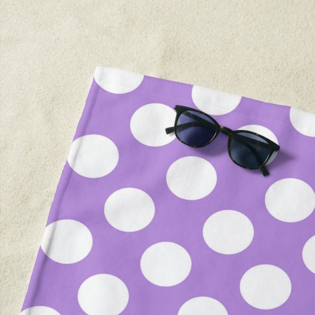 Lila Polka Dots, Polka Dot Pattern, Dots, Dotter Strandtuch (Beispiel)