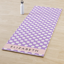 Lila Polka Dots, Polka Dot Pattern, Ihr Name Yogamatte