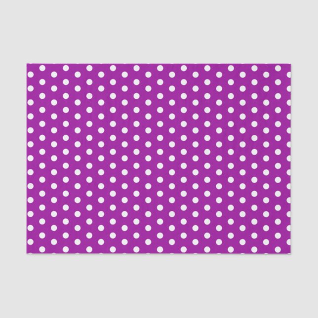 Lila Polka Dots Seidenpapier (Vorderseite)