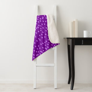 Lila Polka Dots Sherpadecke