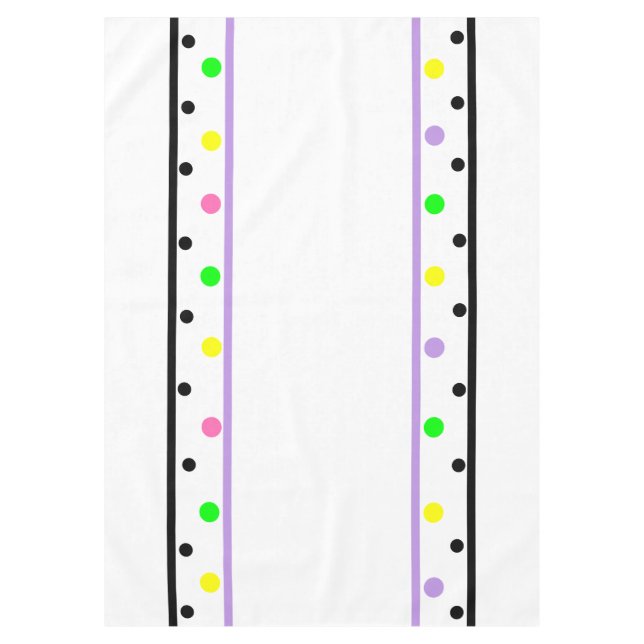 Lila Polka Dots Tischdecke (Vorderseite)