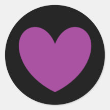 Lila Polka-Herzen auf schwarz