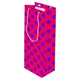 Lila Polka-Punkte auf Cerealien Geschenktüte Für Weinflaschen