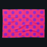 Lila Polka-Punkte auf Cerealien Geschirrtuch<br><div class="desc">Lila Polka-Punkte auf Cerealien</div>