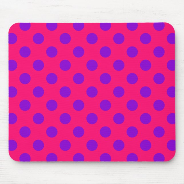 Lila Polka-Punkte auf Cerealien Mousepad (Vorne)