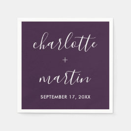 Lila Polterabend Serviette