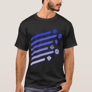 Lila Polyedrischer Würfelsatz Vintage Ray Tischpla T-Shirt