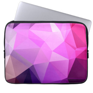 Lila polygonaler Entwurf Laptopschutzhülle