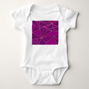 Lila Polygonkunst: geometrischer Hintergrund der G Baby Strampler