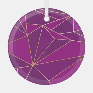 Lila Polygonkunst: geometrischer Hintergrund der G Ornament Aus Glas