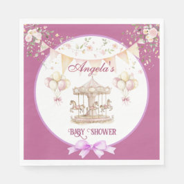 Lila Pony Dreams Dark Lila Napkins Serviette