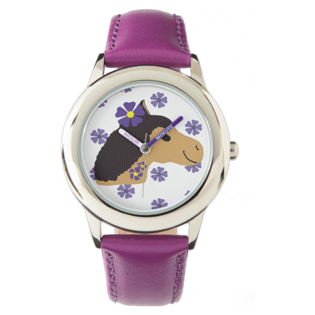 Lila Pony-Power - Armbanduhr (Vorderseite)