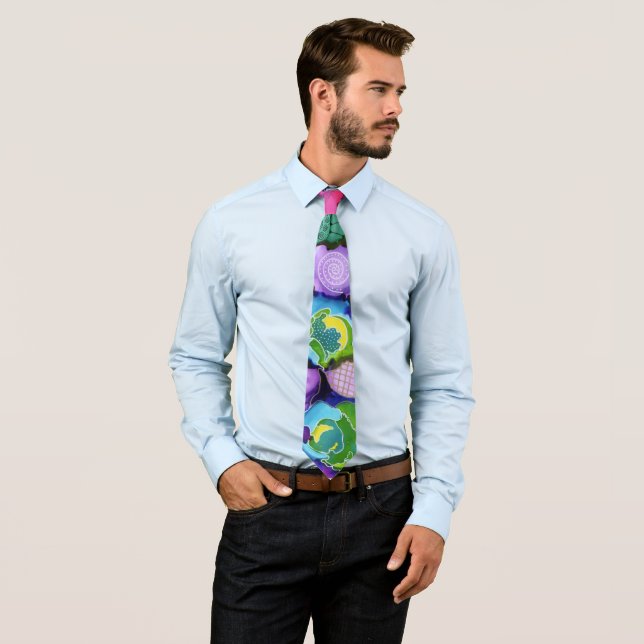 Lila Pop Doodle Neck Tie Krawatte (Beispiel)