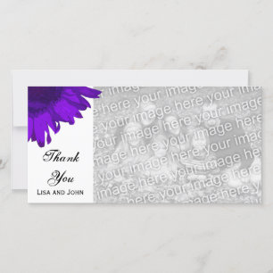 Lila Pop-Kunst-Sonnenblume danken Ihnen Dankeskarte