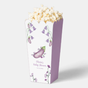 Lila Popcorn-Blüten-Eggplant-Babyparty Geschenkschachtel
