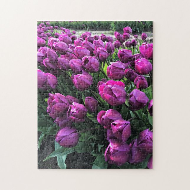 Lila Prince Tulips Puzzle (Vertikal)