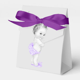 Lila Princess Baby Dusche Gefälligkeitsboxen Geschenkschachtel