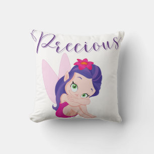Lila Princess Fairy Throw Kissen