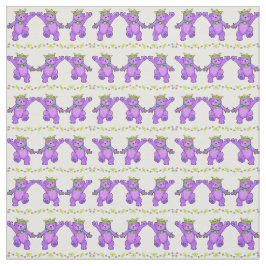 Lila Princess Teddy Bears tanzen Stoff