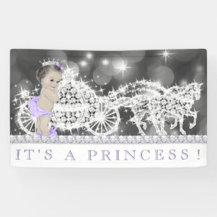 Lila-Prinzessin-Baby-Party Banner