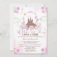 Lila Prinzessin Königliche Burg 1. Geburtstag