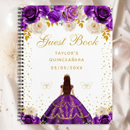 Lila Prinzessin Quinceañera Notizbuch